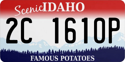 ID license plate 2C1610P