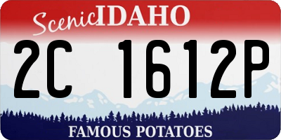 ID license plate 2C1612P