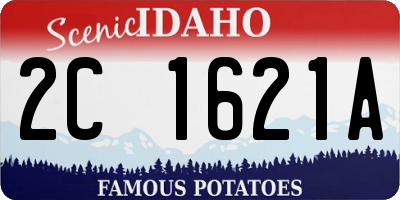 ID license plate 2C1621A