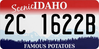 ID license plate 2C1622B
