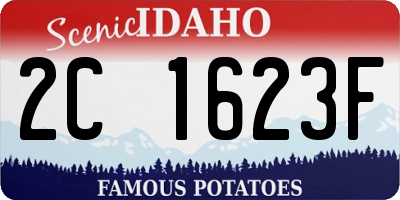 ID license plate 2C1623F
