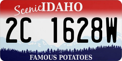 ID license plate 2C1628W