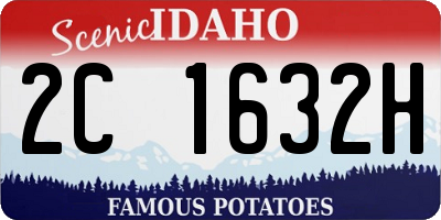 ID license plate 2C1632H