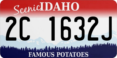 ID license plate 2C1632J