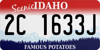 ID license plate 2C1633J