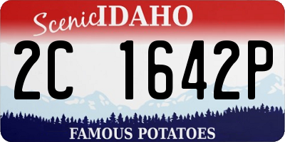 ID license plate 2C1642P
