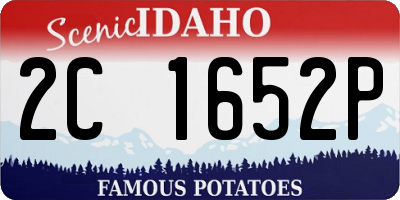 ID license plate 2C1652P