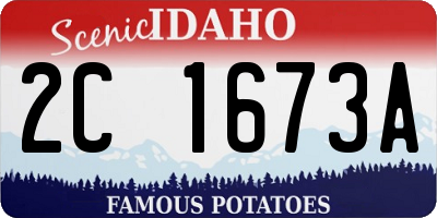 ID license plate 2C1673A