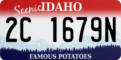 ID license plate 2C1679N
