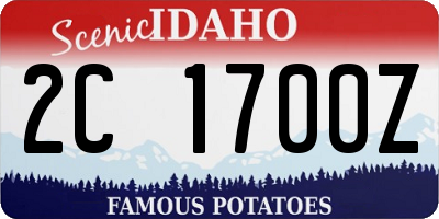 ID license plate 2C1700Z