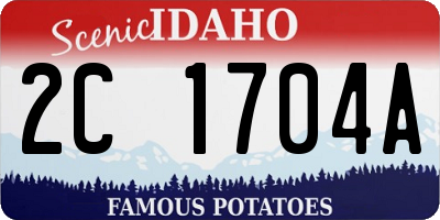 ID license plate 2C1704A
