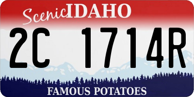 ID license plate 2C1714R
