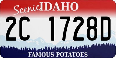 ID license plate 2C1728D