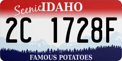 ID license plate 2C1728F