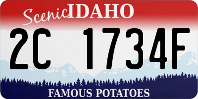 ID license plate 2C1734F