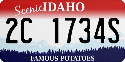 ID license plate 2C1734S