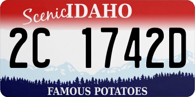 ID license plate 2C1742D