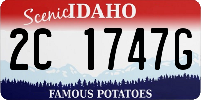 ID license plate 2C1747G