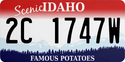 ID license plate 2C1747W