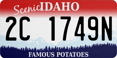 ID license plate 2C1749N