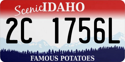ID license plate 2C1756L