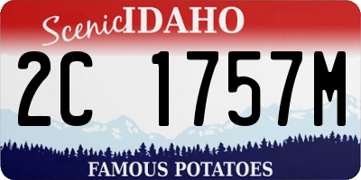 ID license plate 2C1757M