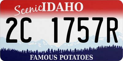 ID license plate 2C1757R