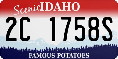 ID license plate 2C1758S