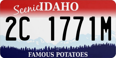 ID license plate 2C1771M