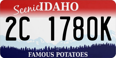 ID license plate 2C1780K
