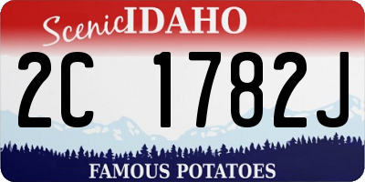 ID license plate 2C1782J