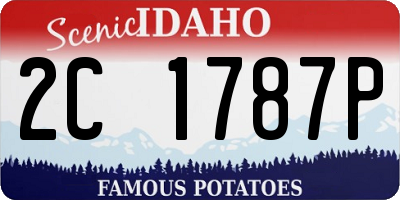 ID license plate 2C1787P