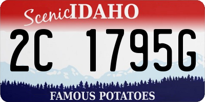 ID license plate 2C1795G