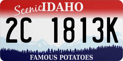 ID license plate 2C1813K