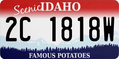 ID license plate 2C1818W