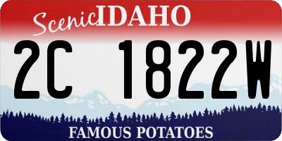 ID license plate 2C1822W