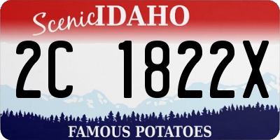 ID license plate 2C1822X