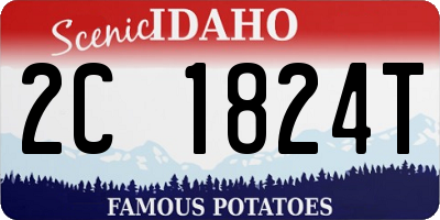 ID license plate 2C1824T