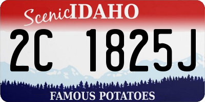 ID license plate 2C1825J