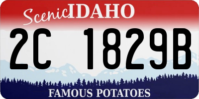 ID license plate 2C1829B