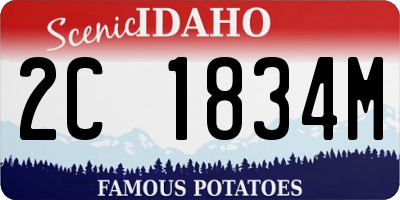 ID license plate 2C1834M