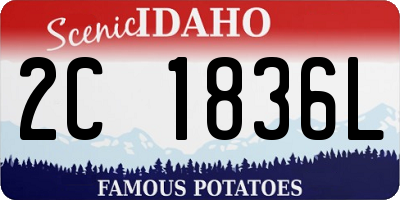 ID license plate 2C1836L