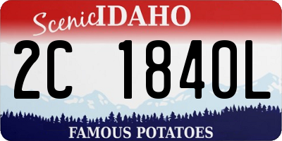 ID license plate 2C1840L