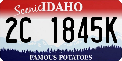 ID license plate 2C1845K