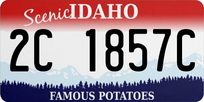 ID license plate 2C1857C