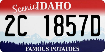 ID license plate 2C1857D