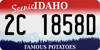 ID license plate 2C1858D