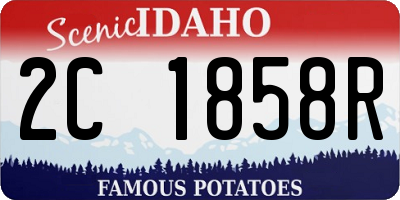 ID license plate 2C1858R