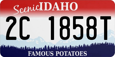 ID license plate 2C1858T