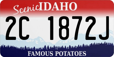 ID license plate 2C1872J